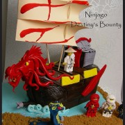 Ninjago bounty ship cake