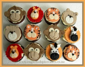 animal faces cupcakes