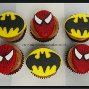 Batman Spiderman Cupcakes