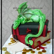 Dragon on Scroll Cake $465