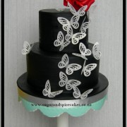 Wafer Paper Butterflies Cake $225