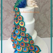 Peacock Wedding Cake $600