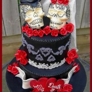 Gothic Skulls Wedding Cake $ 420