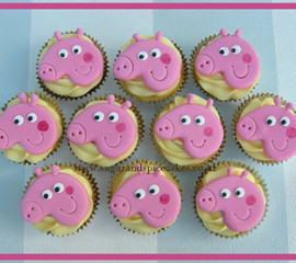peppa pig cupcakes toppers