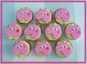 peppa pig cupcakes toppers