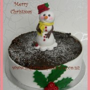 Snowman Fudge Cake